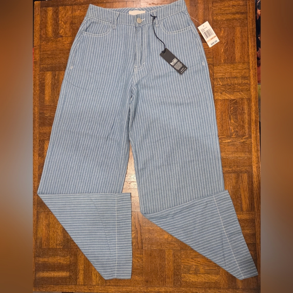 Habitual Wide Leg Striped Linen Pants NWT